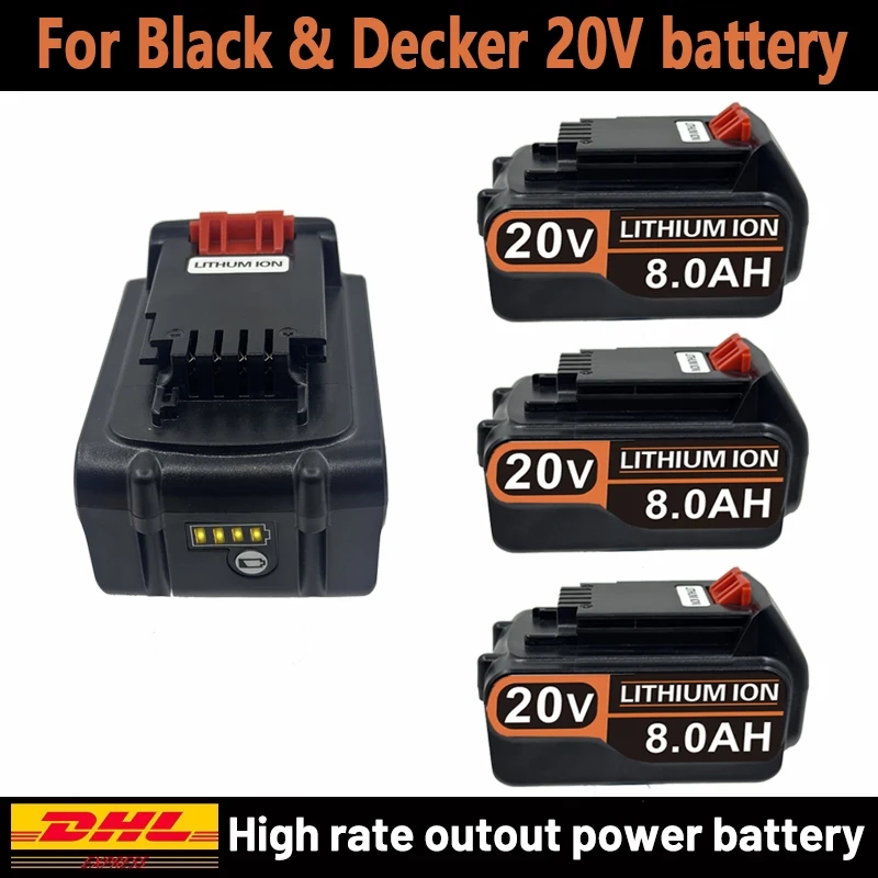 Black+Decker Tool 20V Max - แบตเตอรี่ 18V 3.0Ah 4.0Ah BL2018 ใช้แทนแบตเตอรี่
