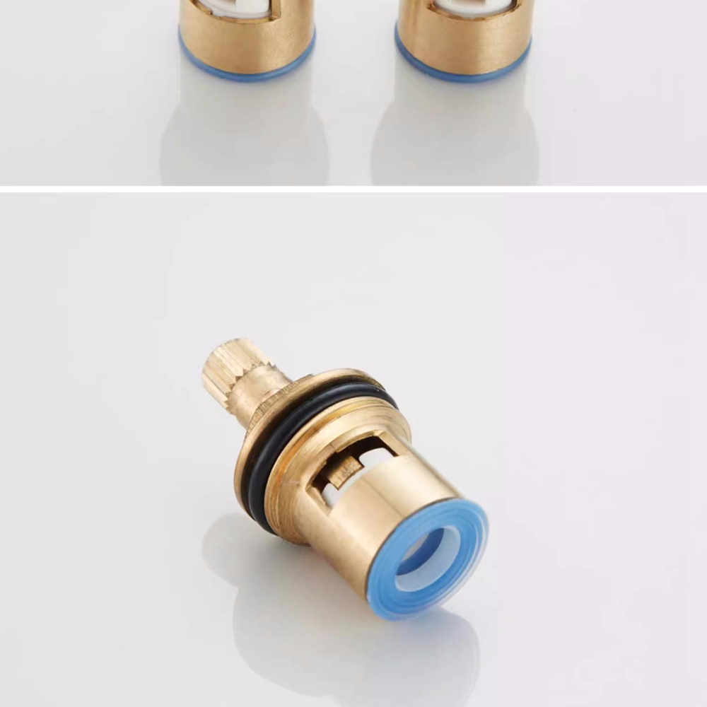Basin Mixer Cartridge - แกนวาล์วก๊อกน้ำเซรามิกสำรอง ทนทาน ผลิตจากทองเหลือง สำหรับก๊อกน้ำร้อน-เย็น อะไหล่ผสมสำหรับอ่างล้างหน้า อุปกรณ์ฮาร์ดแวร์สำหรับอ่างล้างจานในครัว
