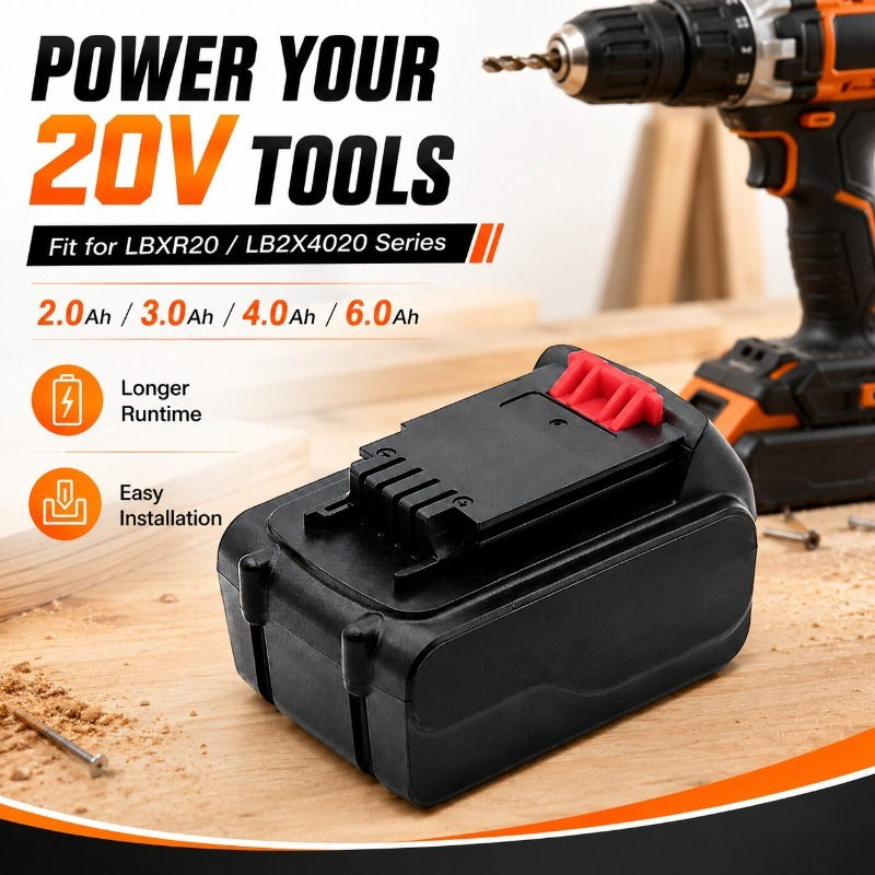 แบตเตอรี่ลิเธียมไอออน 20V Max  - Black+Decker Tool 20V Max บทวิจารณ์และราคา