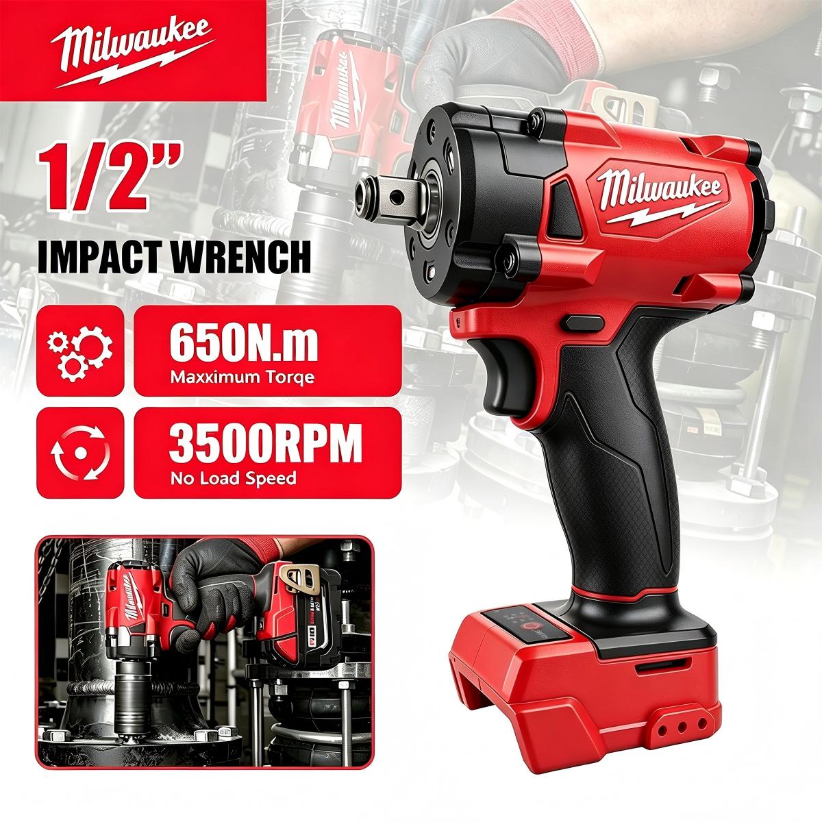 มิลวอกี ประแจกระแทกไร้สายแบบไร - Milwaukee Drill M18 Fuel บทวิจารณ์และราคา