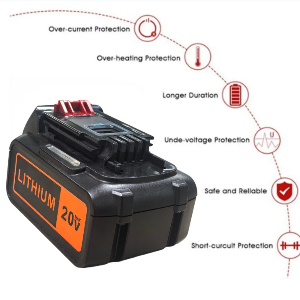 แบตเตอรี่ทดแทนความจุสูง 8Ah สำ - Black+Decker Tool 20V Max บทวิจารณ์และราคา