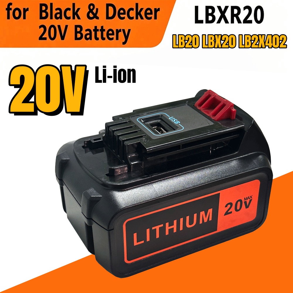 ?️   แบตเตอรี่ทดแทน 20V 8Ah LB - Black+Decker Tool 20V Max บทวิจารณ์และราคา