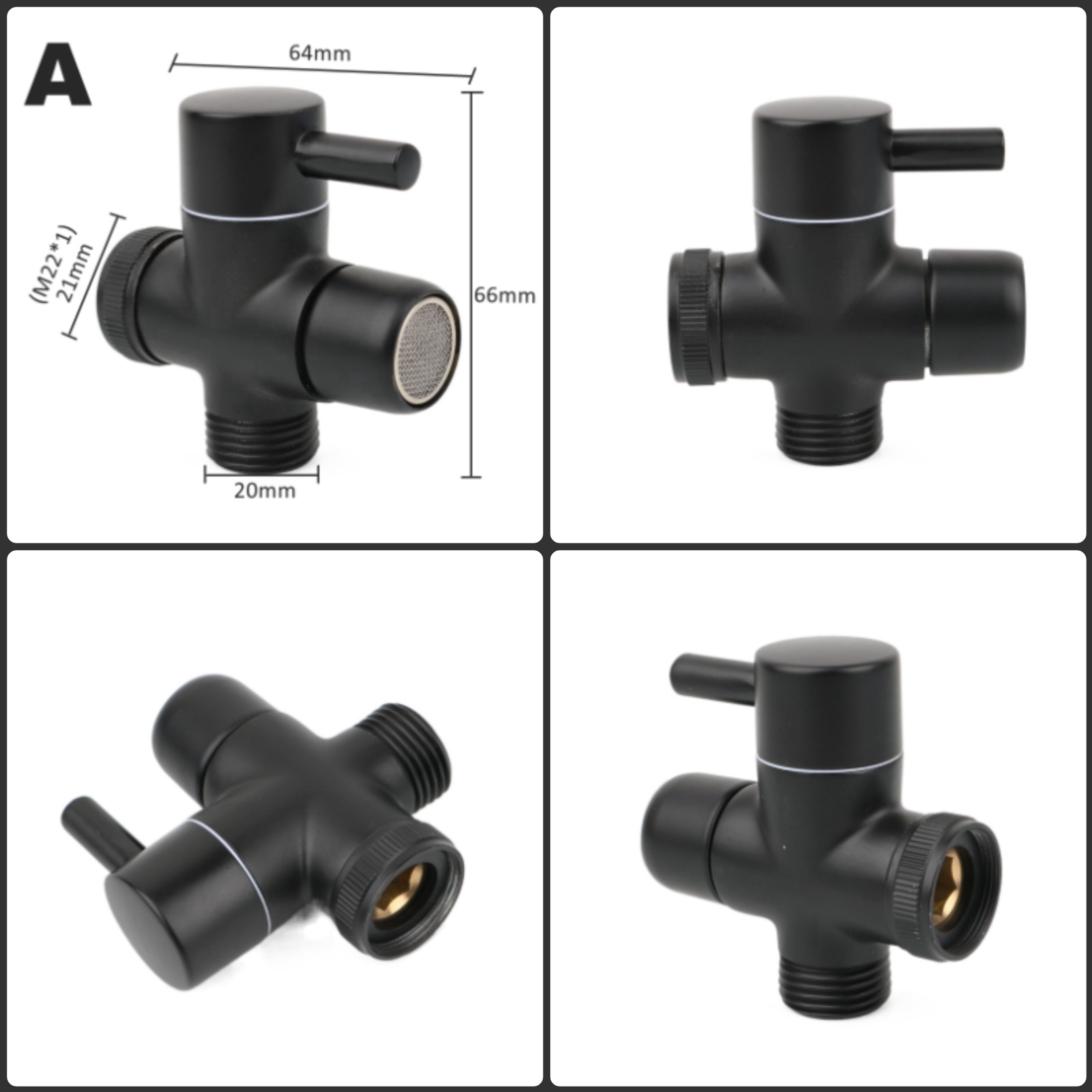 ทองเหลืองสีดําแขนอะแดปเตอร์ G1 - Shower Valve Cartridge บทวิจารณ์และราคา