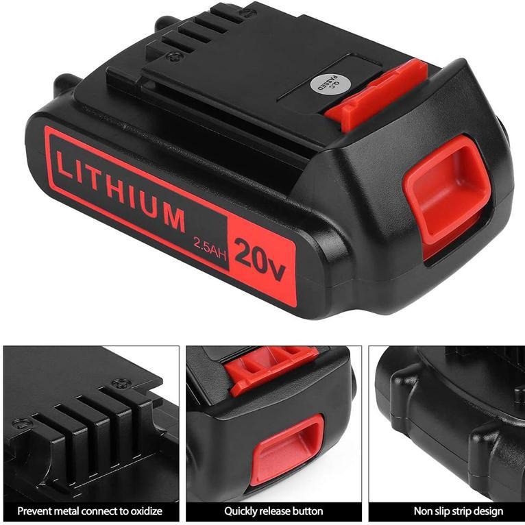 แบตเตอรี่ลิเธียม 3000mAh 20V ส - Black+Decker Tool 20V Max บทวิจารณ์และราคา